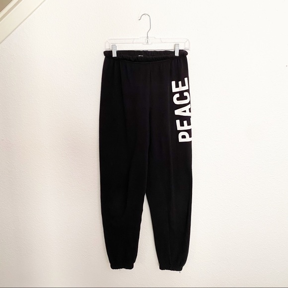 Spiritual Gangster Peace Black Sweatpants-XS - Picture 3 of 7